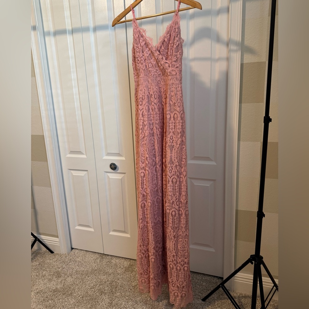 Lulu's Blush Lace Dress